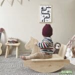 Caballito baby aserrin – material Montessori de madera artesanal