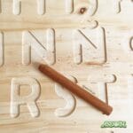 Material de grafomotricidad Montessori de madera artesanal