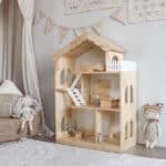 Casita de Muñecas de madera artesanal Montessori – Juego de Roles – Aserrín Perú