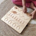Material de grafomotricidad Montessori de madera artesanal