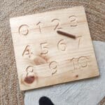 Grafomotor reversible 123 - trazos de madera artesanal Montessori – Lenguaje y Matemática – Aserrín Perú