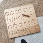 Material de grafomotricidad Montessori de madera artesanal