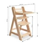 Silla de Comer Evolutiva Montessori 2.0 + arnés – Medida – Aserrín Perú