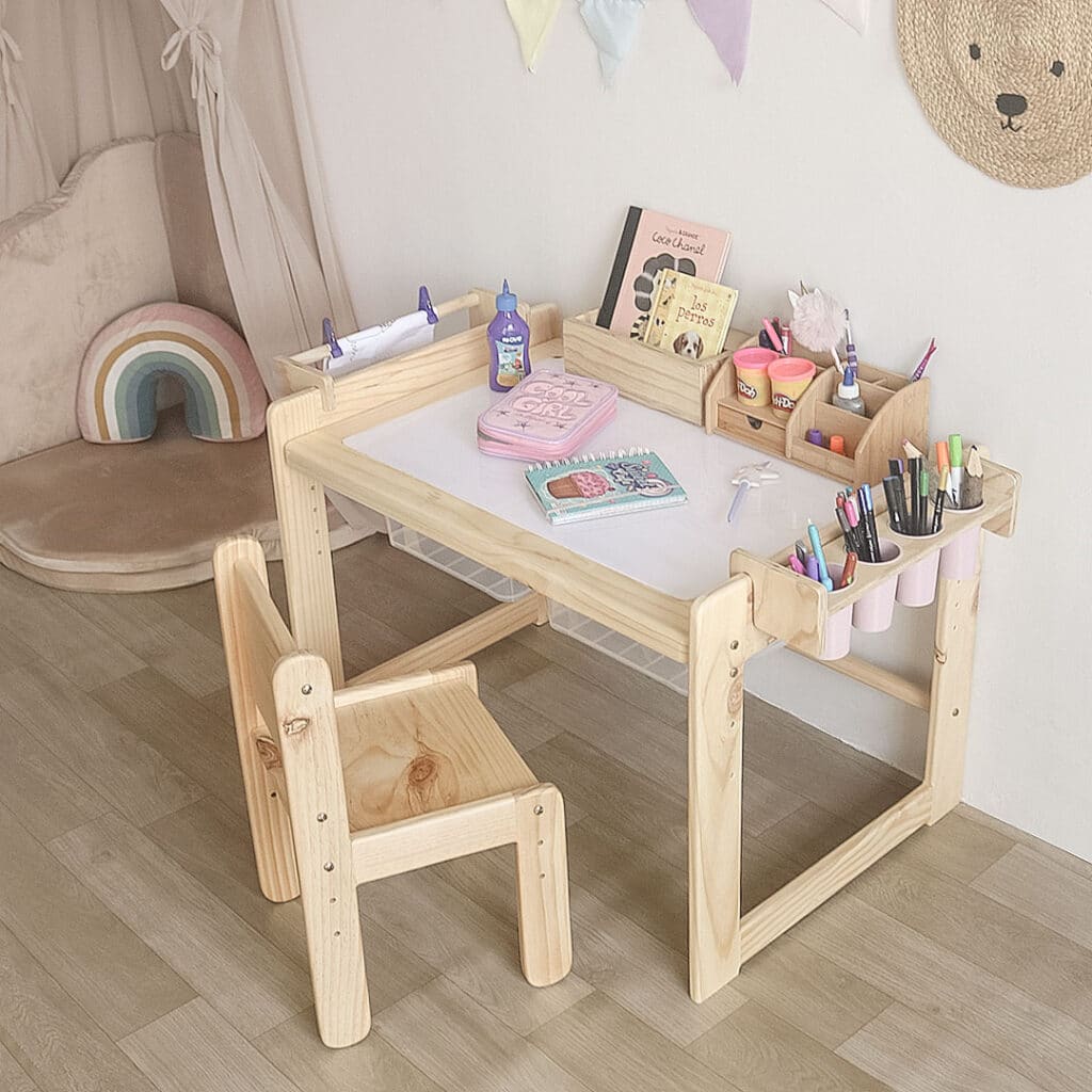 Mesa Sensorial Evolutiva 2.0 de madera artesanal – Aserrín Perú