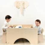 Mesa Evolutiva Roma de madera artesanal – Aserrín Perú