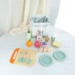 Juego picnic madera montessori – material Montessori de madera artesanal